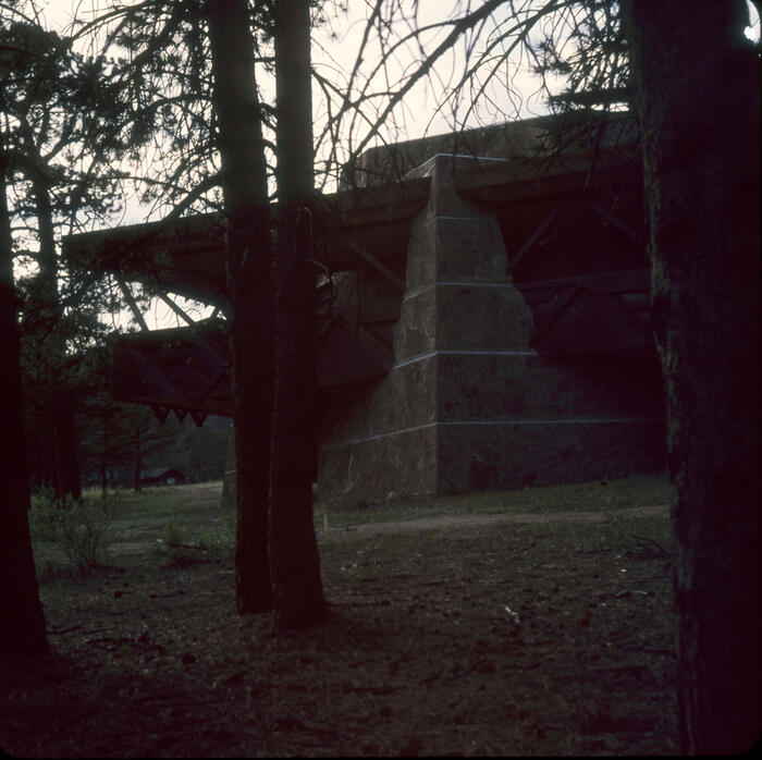 Perspective View Showing Pier and Balcony, Administration Center for Rocky Mountain National Park
