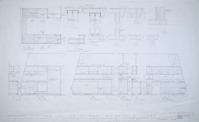 Drawing: Kitchen Details (Sheet 7), Cottage for Norman R. Lykes