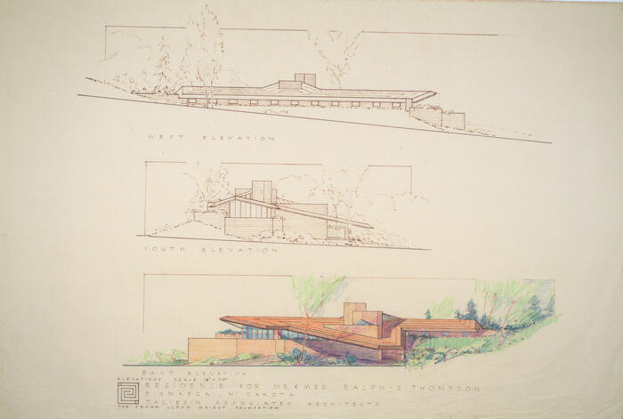 Elevations, House for Ralph S. Thompson