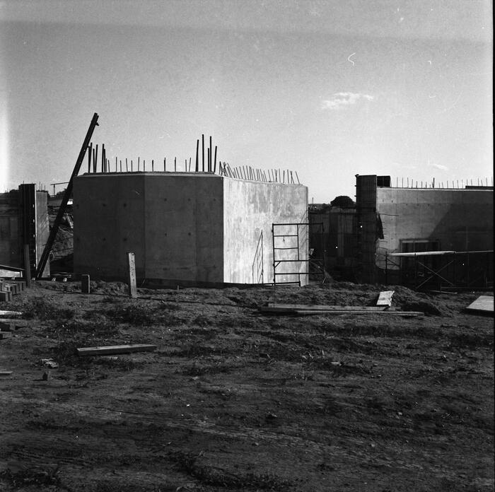 Construction View Showing Concrete Walls, Annunciation Greek Orthodox Church