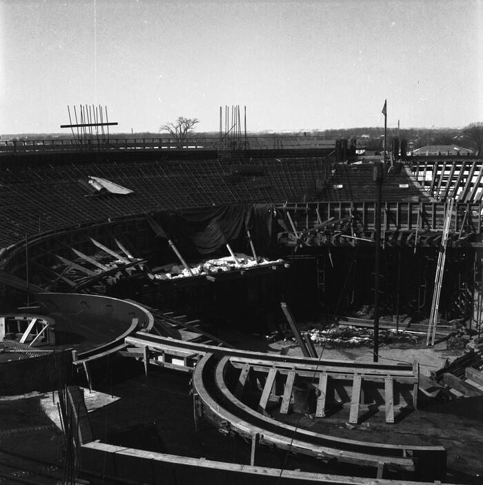 Construction View Showing Showing Formwork for Sanctuary Floor, Annunciation Greek Orthodox Church