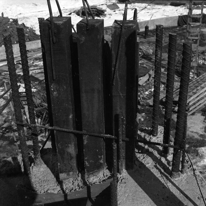 Construction View Showing Showing Detail of Concrete Work, Annunciation Greek Orthodox Church