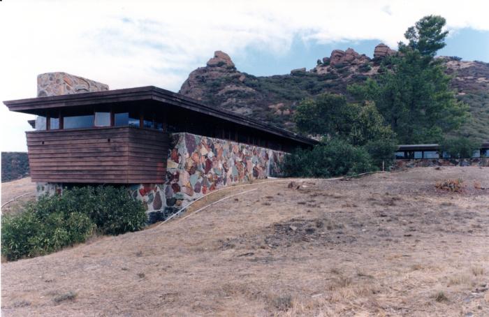 Masterplan of Arch Oboler Estate for Dorothy Blowers, Photo Data File 2: Exterior View of Gate Lodge Children's Wing Cx 2.1