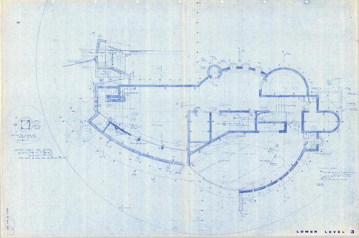Lower Level Plan, House for David Elgin and Annaliese Dodge ("Poppyfield 2") [Scottsdale, Arizona] (1989)
