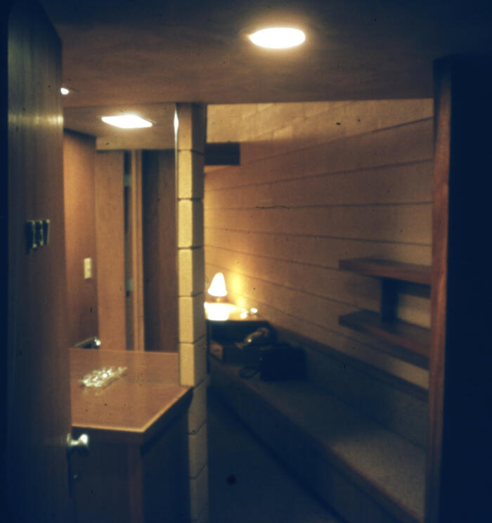 Interior View of Guest Room, Snow Flake Motel for Mr. and Mrs. Sarkasian