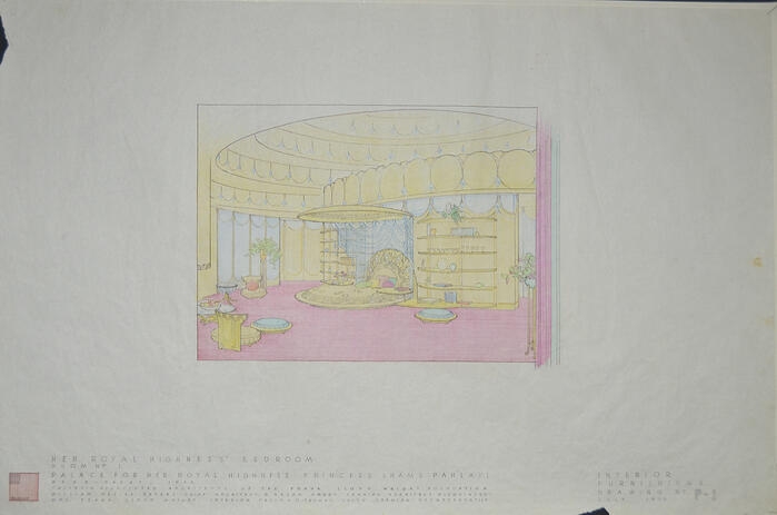 Interior Furnishings of Master Bedroom, Palace for Shams Pahlavi ("Pearl Palace")